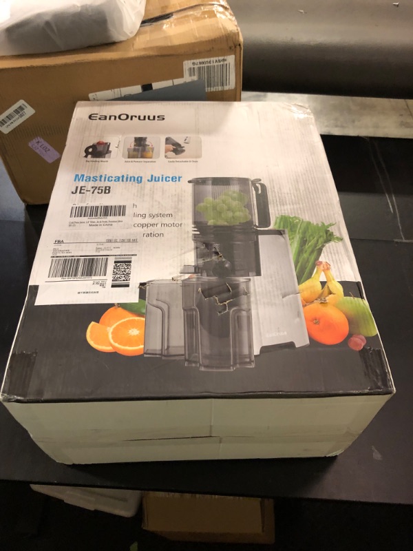 Photo 1 of Cold Press Juicer, 5.3" Wide Feed Chute Juice Extractor Machine with 400W, High Juice Yield, Slow Masticating Juicer for Whole Vegetables & Fruits, Metallic Silver