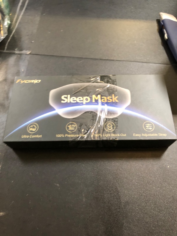 Photo 1 of Fygrip 3D Cooling Eye Mask Sleep Mask for Men & Women, 100% Pressure-Free & Light Block-Out Eye Mask for Sleep with Easy Adjustable Strap, Night Eye Cover for Travel, Black