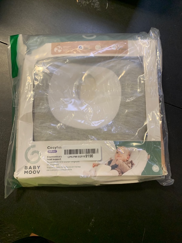 Photo 1 of Babymoov Cosyhead Fresh Headrest, Gray and White – Soft Cotton Support for Baby Bouncers, Strollers & Car Seats