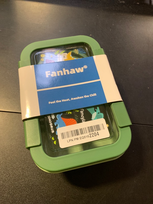 Photo 1 of Fanhaw Kids Bento Box, 32 Oz/4 Cup Lunch Box with 3 Compartments, Utensil, Sauce Jar, Microwave & Dishwasher Safe (3 Years +) (Green)
