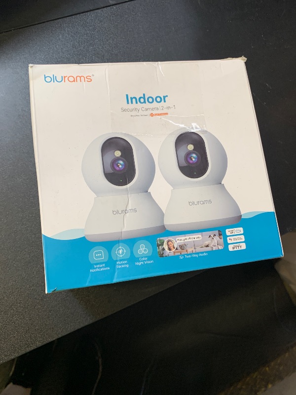 Photo 1 of blurams Cameras for Home Security, 2K Pet Camera with Phone App, 360° PTZ Indoor Cameras, 2-Way Talk, Motion Tracking, Color/IR Night Vision, Cloud&SD, Works with Alexa (2Pack, 5GHz/2.4GHz Dual-Band)