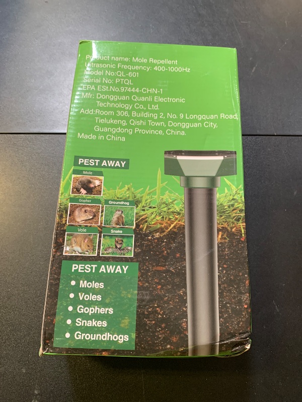 Photo 1 of Snake & Mole & Rabbit & Skunk Repellent Solar Powered, Ultrasonic Deterrent, IP65 Waterproof, to Get Rid of Gopher, Groundhog, Rodent, Chipmunk, Raccoon, and Vole for Lawn & Garden, 4 Pack