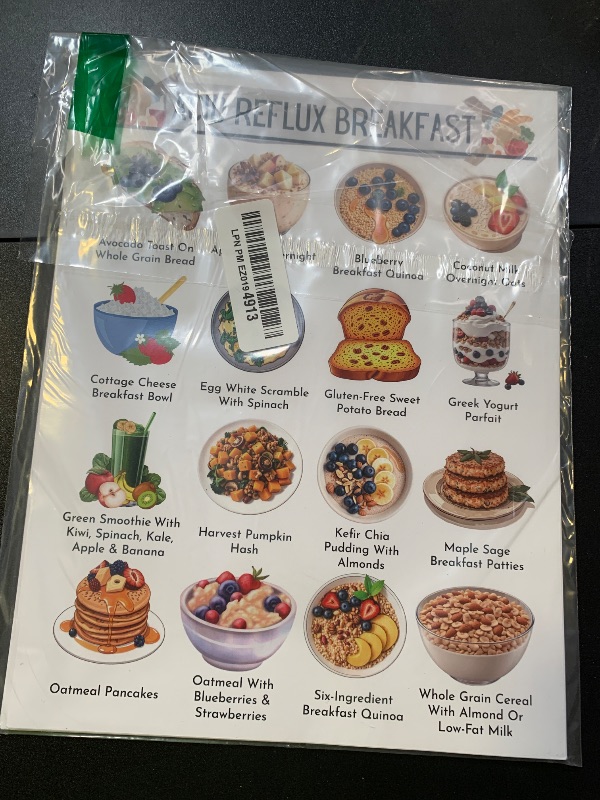 Photo 1 of Sinload 12 Pcs Acid Reflux Food Diet Poster, Gerd Diet List, Low Acid Foods, Grocery List for Stomach Gastritis Heartburn