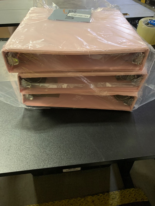 Photo 1 of 1.5-inch 3 Ring Binder with 2 Pockets, Premium 1.5'' Binders Holds US Letter Size 8.5'' x 11'' Paper - Versatile Binders for Office, Home, and School Use, 6 Pack (1.5-inch Pink)