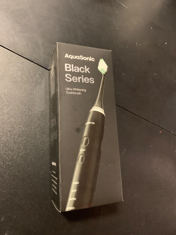 Photo 1 of Aquasonic Black Series Ultra Whitening Toothbrush – ADA Accepted Electric Toothbrush- 8 Brush Heads & Travel Case – 40,000 VPM Electric Motor & Wireless Charging - 4 Modes w Smart Timer
