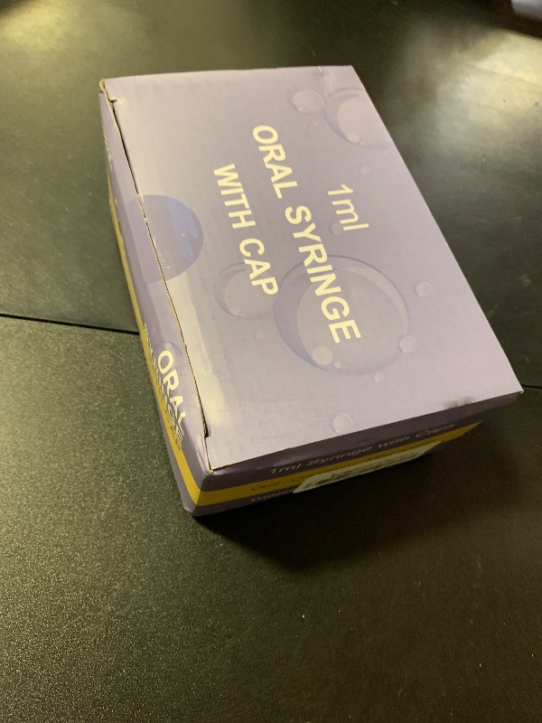Photo 1 of 50 Pcs 1ml Syringes with Caps Oral Dispenser Individually Sterile Warpped for Medicine Dropper, Colostrum Collect Feeding Pets, Liquid