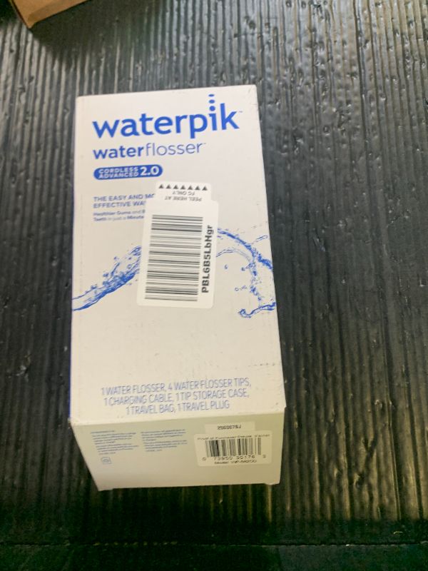 Photo 1 of Waterpik Cordless Advanced 2.0 Water Flosser For Teeth, Gums, Braces, Dental Care With Travel Bag and 4 Tips, ADA Accepted, Rechargeable, Portable, and Waterproof, Black WP-582, Packaging May Vary