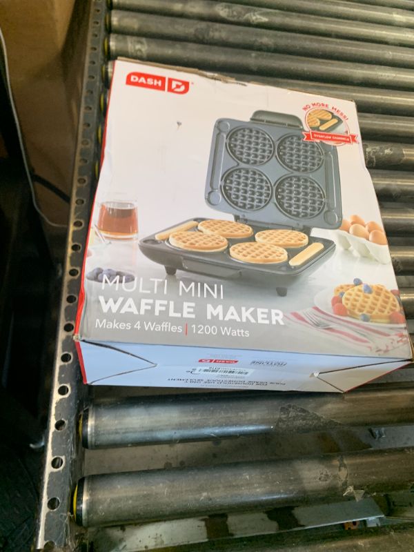 Photo 1 of DASH Multi Mini Waffle Maker - Four 4” Waffle Molds, Nonstick Waffle Iron with Quick Heat-Up, Nonstick Surface - Perfect Mini Waffle Maker for Kids and Families, Just Add Batter