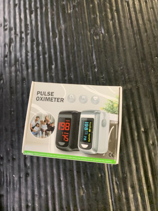 Photo 1 of Fingertip Pulse Oximeter Blood Oxygen Saturation Monitor Pulse Ox, Heart Rate and Fast Spo2 Reading Oxygen Meter with OLED Screen Included Lanyard and 2 X AAA Batteries