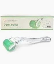 Photo 1 of KOI BEAUTY Derma Roller 0.5mm - 200 REAL NEEDLE, Professional Microneedling Roller for Hair &Beard Growth at Home, Dermaroller for Face Body Scalp for Women Men, Micro Needling Roller Titanium