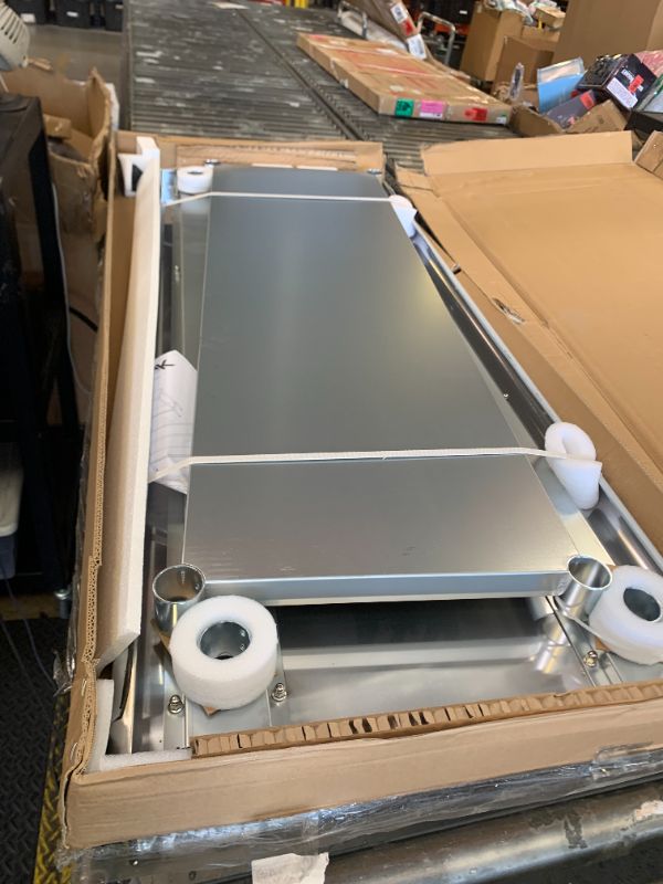 Photo 1 of STABLEINK Stainless Steel Table with Caster Wheels 24 x 60 Inches 5ft, NSF Commercial Prep & Work Table with Adjustable Undershelf and Table Foot, for Commercial Kitchen, Restaurant, Hotel and Garage