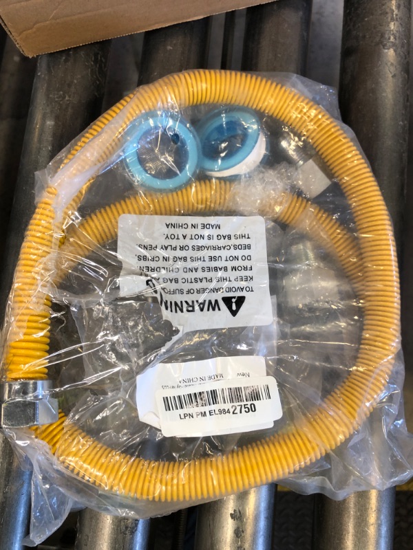 Photo 1 of 48" Gas Dryer Hose Kit,Stainless Steel Stove Gas Line with Connector 1/2" MIP 1/2"FIP 3/4"MIP Fitting,5/8" OD(1/2" ID) Gas Connector Kit for Stove,Gas Stove, Dryer,Water Heater-by MIFLUS