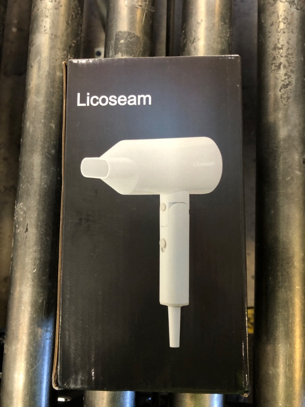 Photo 1 of Licoseam Hair Dryer, 1600W Small Foldable Hair Blow Dryer, Fast Drying Travel Hair Dryer, White