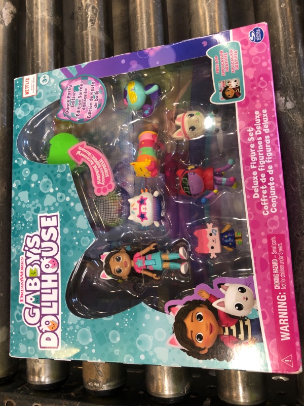 Photo 1 of Gabby’s Dollhouse, Dance Party Theme Figure Set with a Gabby Doll, 6 Cat Toy Figures and Accessory Kids Toys for Ages 3 and up!