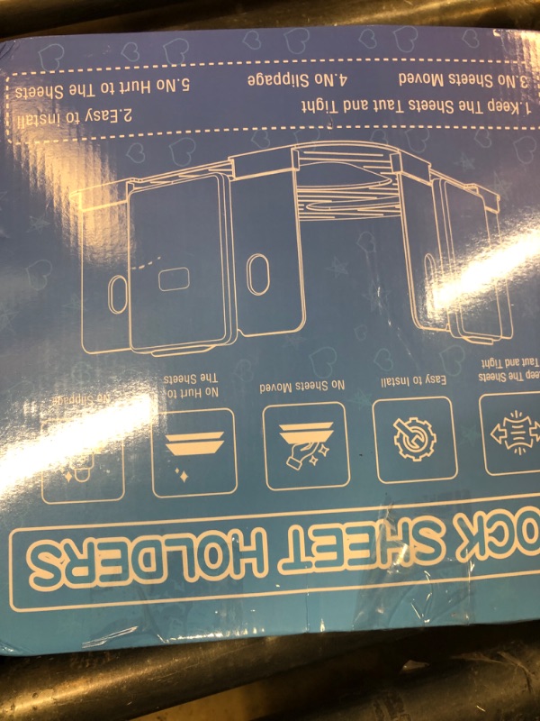 Photo 1 of TWIZIUAO Bed Lock Sheet Holder: Fitted Sheet Straps ABS Plastic Sheet Clips Keep Sheet Firm & Tight - 2025 New Upgrade Bed Sheet Holders for Corners - Restless Sleepers