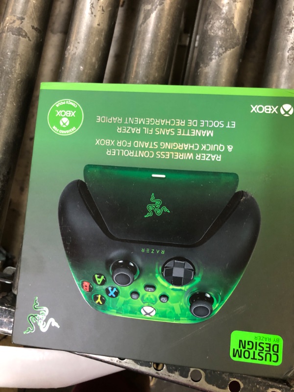 Photo 1 of Razer Wireless Controller & Quick Charging Stand Bundle for Xbox Series X|S, Xbox One: Impulse Triggers - Textured Grips - 12hr Battery Life - Magnetic Secure Charging Limited Green Edition