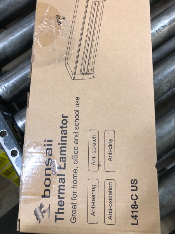 Photo 1 of Bonsaii Laminator Machine, 9 Inch Laminators Machine with 50 Laminating Sheets, Laminator with Never Jam Technology for Doc/Posters/Photo, Simple Convenient for Home, Office and School - L418-C Grey