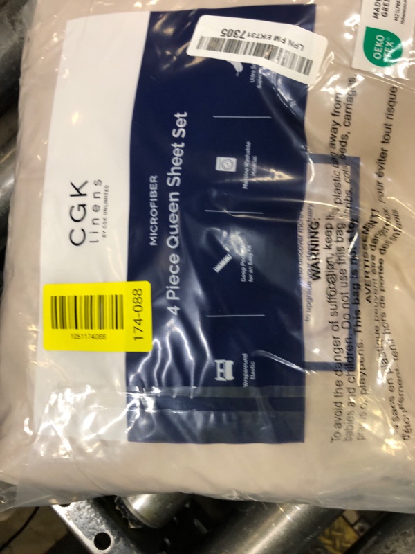 Photo 1 of Queen Size 4 Piece Sheet Set - Comfy Breathable & Cooling Bed Sheets Set - Hotel Luxury Bedding for Women, Men, Kids & Teens - Deep Pockets, Easy Secure Fit, Soft and Wrinkle Free - Oeko-Tex - Wheat