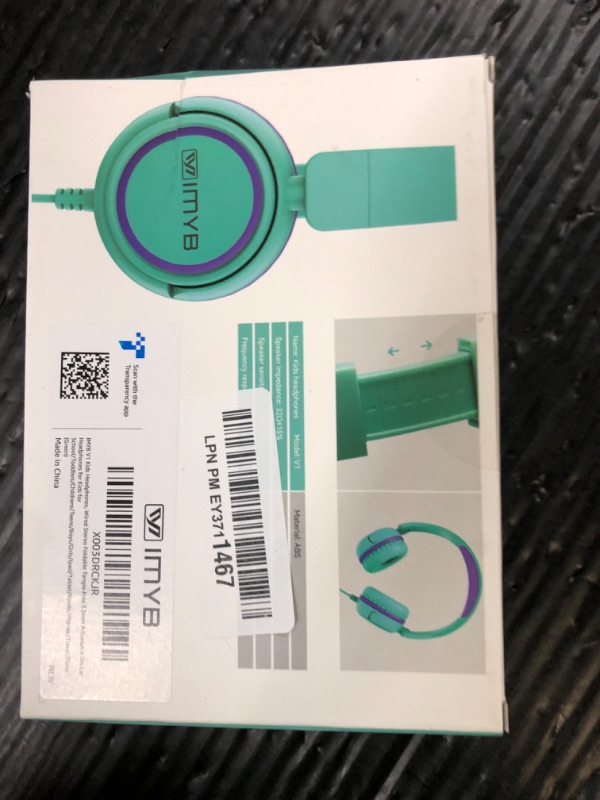Photo 1 of IMYB V1 Kids Headphones, Wired Stereo Foldable Tangle-Free 3.5mm Adjustable On-Ear Headphones for Kids for School/Toddlers/Childrens/Teens/Boys/Girls/Ipad/Tablet/Kindle/Phones/Travel/Plane (Green)