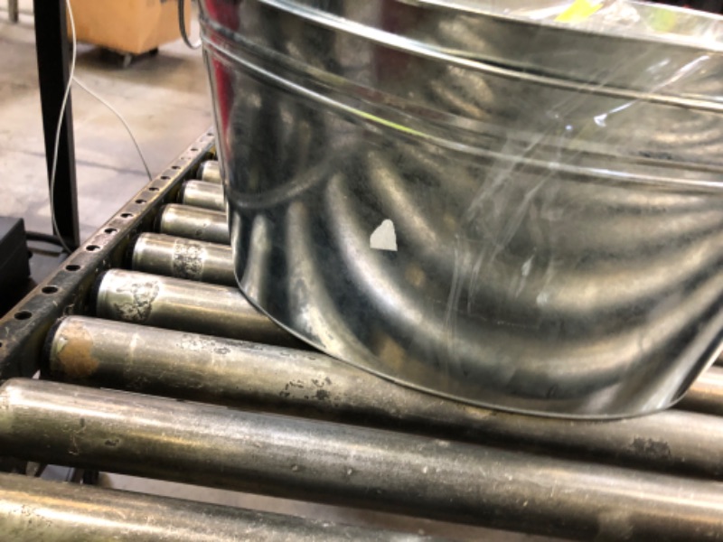 Photo 1 of Ziliny 2 PCS Galvanized Beverage Tubs Metal Drink Buckets for Parties 6.3 Gallon Large Insulated Galvanized Oval Ice Bucket with Handles Rustic Storage Container for Parties Beer Drinks, Silver