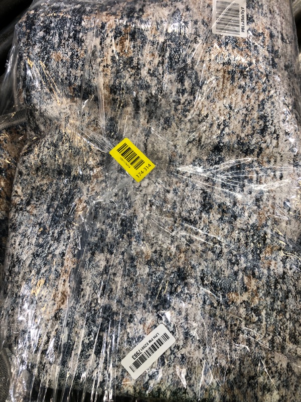 Photo 1 of jinchan Area Rug 8x10 Washable Modern Rug Abstract Large Living Room Floor Cover Blue Multi Print Overdyed Distressed Mat Contemporary Non-Slip Thin Carpet for Bedroom Dining Room Kitchen Offcie