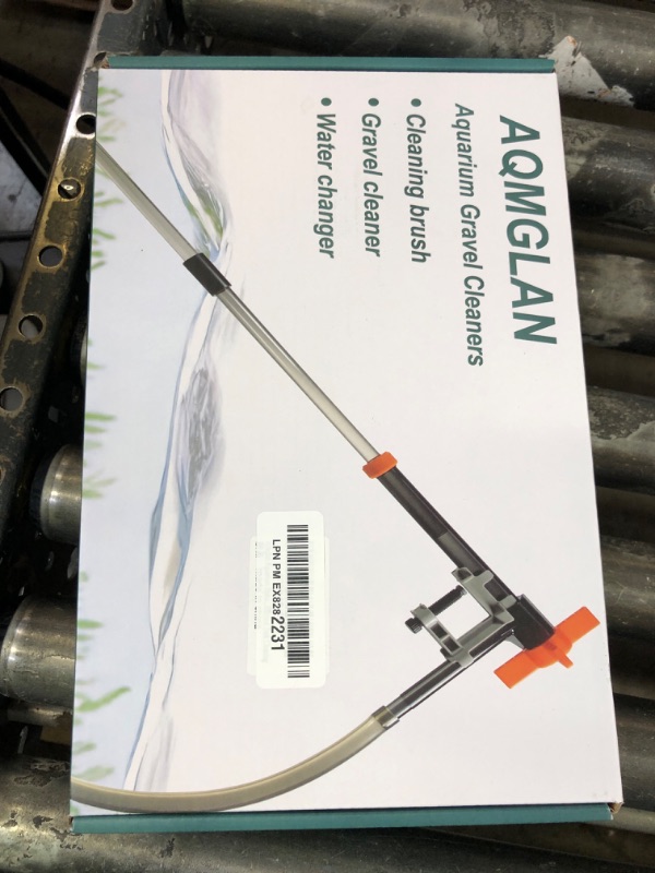 Photo 1 of aqmglan Aquarium Siphon Vacuum Cleaner with 3 Interchangeable Heads, Multi-Angle Scrub Brush, Sand Cleaning Head, and Mesh Head for Efficient Tank Cleaning