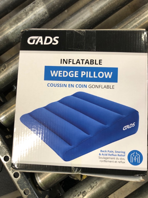 Photo 1 of Inflatable Wedge Pillow for Sleep and Comfort – Portable Wedge Pillow for Travel, Blow Up Bed Wedge Pillows for Adults