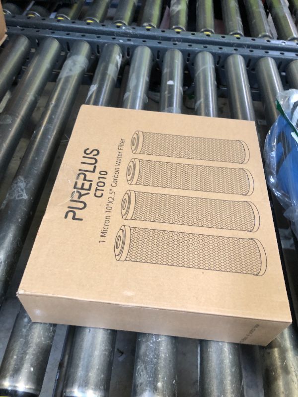Photo 1 of 1 Micron 2.5" x 10" Whole House CTO Carbon Water Filter Cartridge Replacement for Under Sink Water Filter System, Dupont WFPFC8002, WFPFC9001, FXWTC, SCWH-5, WHEF-WHWC, WHCF-WHWC, AMZN-SCWH-5, 4Pack