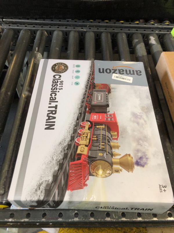 Photo 1 of Hot Bee Train Set - Train Toys for Boys with Smokes, Lights and Sound, Toy Train Set for Under Christmas Tree, Toddler Model Trains for 3 4 5 6 7 8+ Years Old Kids Christmas Toys Gifts