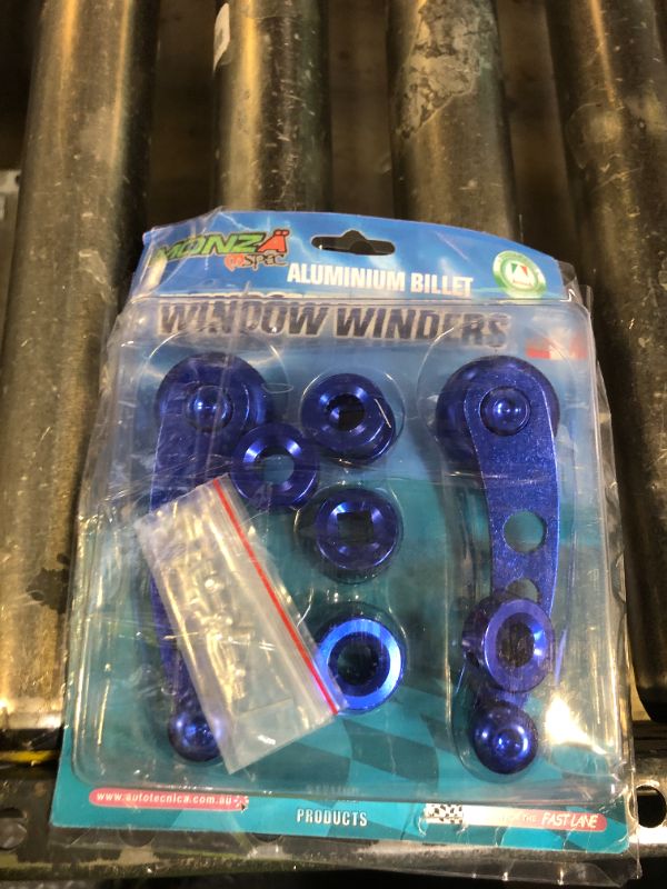 Photo 1 of 1set Aluminum Car Window Crank Handle Set Blue Replacement Winders for Manual Windows Includes Adapters Mounting Hardware Fits Vehicles