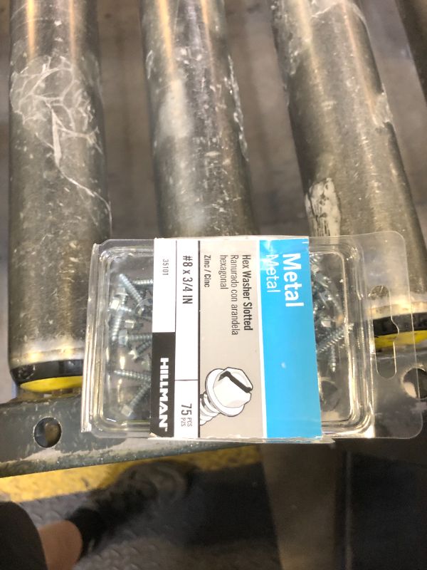 Photo 1 of The Hillman Group 35101 Hex Washer Head Sheet Metal Screw 8 x 3/4 75-Pack