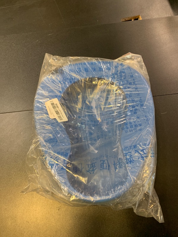 Photo 1 of YUMSUM Firm Thick Stable PP Bedpan Heavy Duty Smooth Countoured for Bed-Bound Patient (Blue)