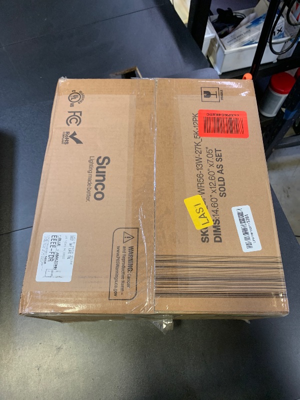 Photo 1 of Sunco 12 Pack 6 Inch LED Recessed Light, Retrofit Downlight Can Lights for Ceiling, Baffle Trim, 1050 LM, 13W (75W Equivalent), Selectable CCT 2700K/3000K/3500K/4000K/5000K, Dimmable, Damp Rated UL.