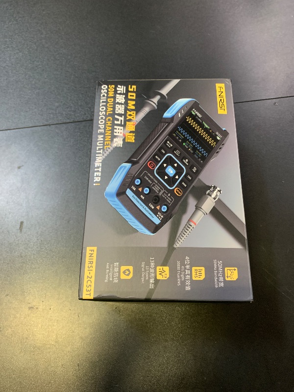 Photo 1 of FNIRSI 2C53T Upgraded Handheld Oscilloscope, 50MHz Bandwidth, 3IN1 Digital Oscilloscope Multimeter DDS Generator, 250MS/s Sampling Rate, 19999 Counts, Voltage, Current, Capacitor, Resistor, Diode Test