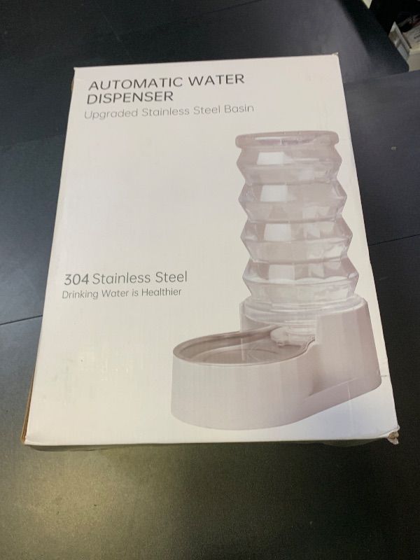 Photo 1 of RIZZARI Large Gravity Water Dispenser: 8L Automatic Dog Water Feeder with Stainless Steel Bowl for Multiple Pets