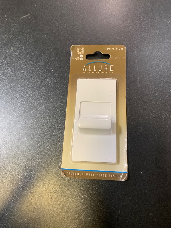 Photo 1 of TayMac A12W Allure Nonmetallic Wallplate Insert with Duplex Insert, White