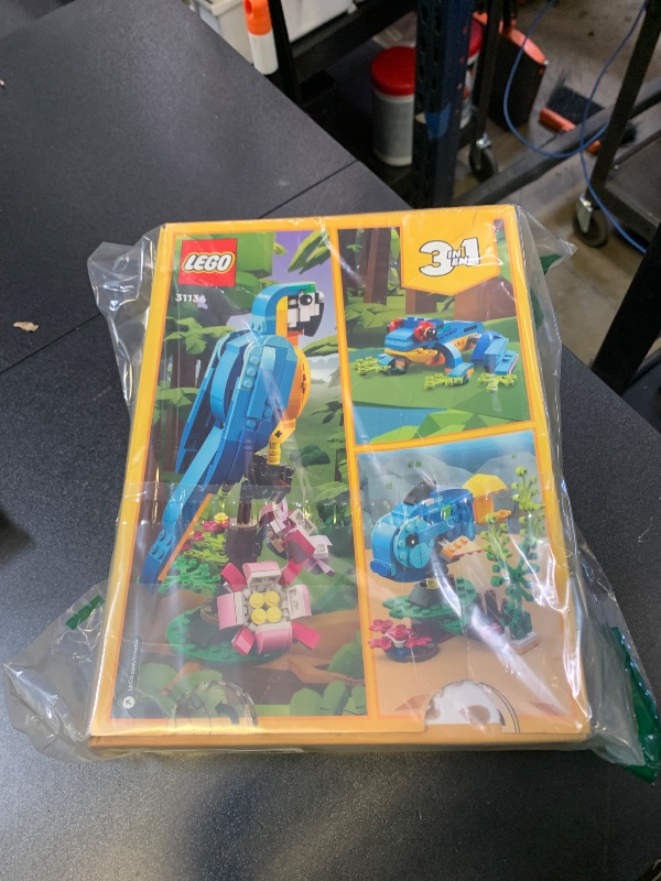 Photo 1 of LEGO Creator 3 in 1 Exotic Parrot Building Toy Set, Transforms to 3 Different Animal Figures - from Colorful Parrot, to Swimming Fish, to Cute Frog, Creative Toys for Kids Ages 7 and Up, 31136