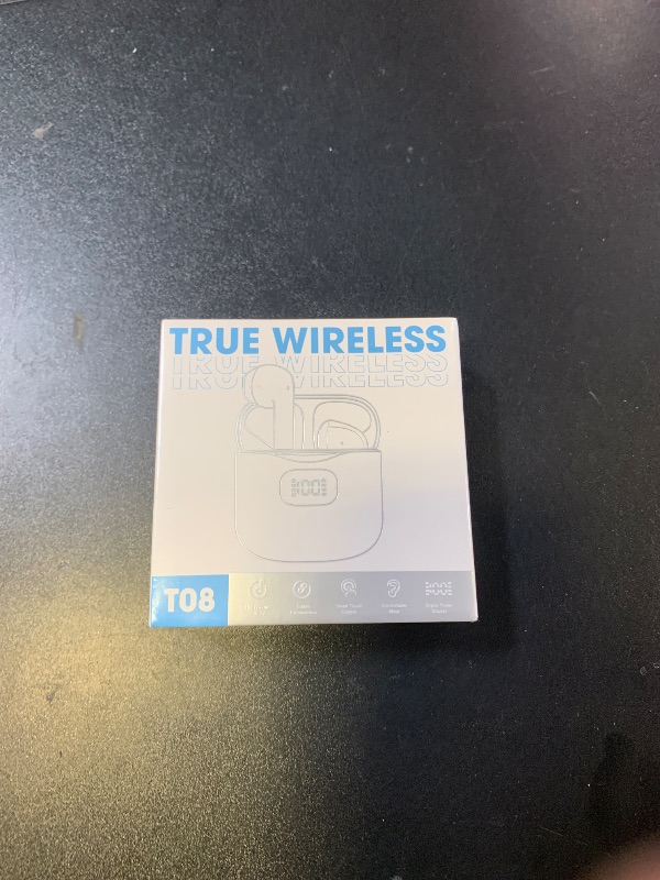 Photo 1 of KTGEE Wireless Earbuds Bluetooth 5.3 Headphones, 40Hrs Playback Stereo Ear Buds with LED Display Charging Case IPX7 Waterproof in-Ear Earphones with Mic for Phone Tablet Laptop Sports, White