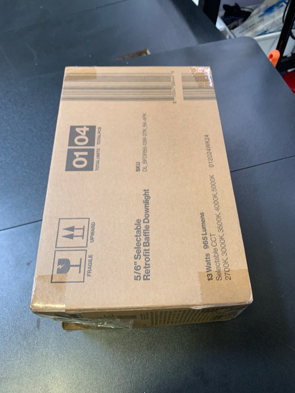 Photo 1 of Sunco Recessed Lighting 6 Inch, Retrofit Can Lights, 965LM, 13W (75W Equivalent), Selectable CCT 2700K/3000K/3500K/4000K/5000K, Dimmable, Baffle Trim, Damp Rated UL 4 Pack.