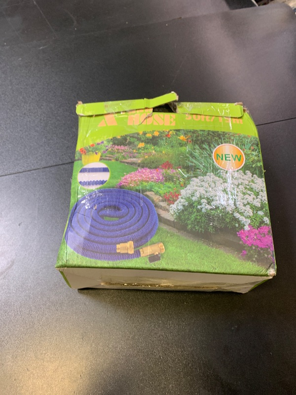 Photo 1 of 50 ft Expandable Garden Hose with 10 Spray Nozzle - 4 -Layer Latex Core - Heavy Duty Superior Strength 3750D - 50ft Expanding Water Hose - Extra Strong Brass Connectors/Storage Bag