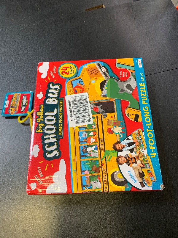 Photo 1 of T.S. Shure Jumbo School Bus Floor Puzzle Set – Bundle with a Giant Floor Puzzle, Stickers, and More | Extra Large School Bus Puzzle Set for Kids