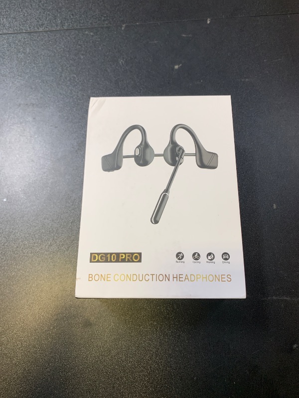 Photo 1 of Bone Conduction Headphones with Mic, Open-Ear Headphones with Noise-Canceling Rotated Boom Microphone/Earphones Bluetooth 5.3/Mute Function, Wireless Headset for Meeting, Running, Driving(Black)