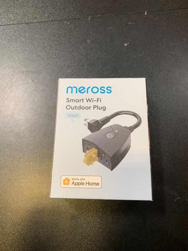 Photo 1 of meross Outdoor Smart Plug Compatible with Apple HomeKit, Siri, Alexa, Google Assistant and SmartThings, Waterproof Outdoor Outlet, Remote & Voice Control, Timer, FCC and ETL Certified