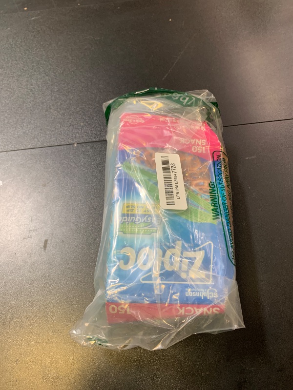 Photo 1 of Ziploc Snack Bags with EasyGuide Texture, Small Plastic Storage Bags with Grip 'N Seal Technology, 150 Bags Total