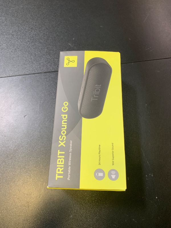 Photo 1 of Tribit XSound Go Bluetooth Speaker, 16W Portable Wireless Speaker with Loud Sound, 24H Playtime, IPX7 Waterproof, Custom EQ, XBass, BT5.3, TWS Pairing, Type-C, Outdoor/Home/Travel/Beach/Shower (Black)