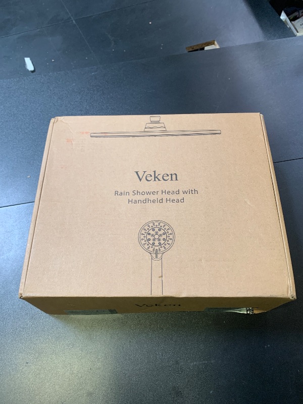 Photo 1 of Veken Wide Rain Shower Head with 6 Modes Handheld Water Spray?High Pressure Showerhead Combo with Arm for Bathroom Accessories?Home Decor Adjustable Dual Shower with Anti-Clog Nozzles?Matte Black