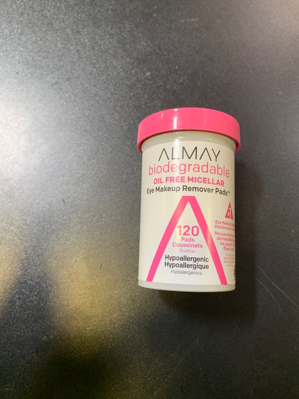Photo 1 of Almay Biodegradable Makeup Remover Pads, Micellar Gentle, Hypoallergenic, Fragrance-Free, Dermatologist & Ophthalmologist Tested, 120 Count