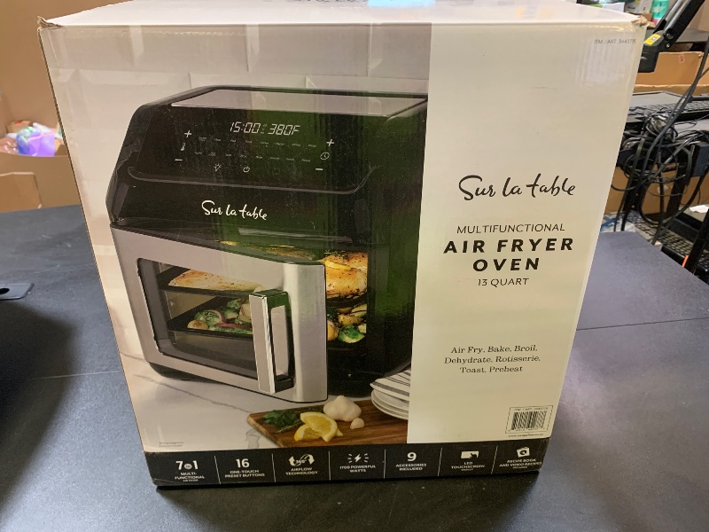 Photo 1 of Sur La Table 13-Quart Next Generation Air Fryer - 1700W Countertop Air Fryer for Large Meals with Multi-Cook Functions: Roast, Broil, Bake, Dehydrate & More, Safe Kitchen Appliance for Food Prep