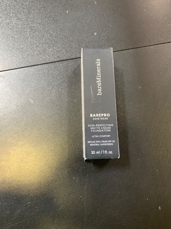 Photo 1 of bareminerals Barepro 24HR Wear Matte Liquid Foundation Mineral SPF 20, Full Coverage Foundation Makeup for Mature Skin, Oil-Free, Vegan