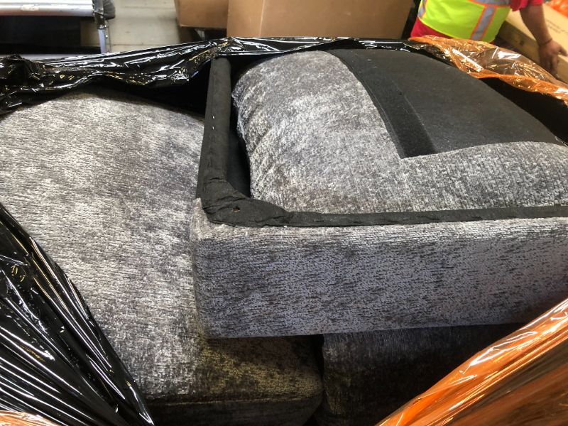 Photo 1 of -MISSING PARTS FROM SET- COLAMY 118" U-Shaped Sectional Couch, 4-Seat Modular Sofa with 2 Ottomans and Foldable Side Table, Grey for Living Room